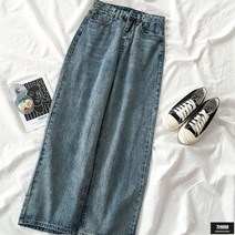 가바바 여성 청바지 심플 복고퐁의 워싱이 자연스러운 매력적인 여름 데님바지 G47471