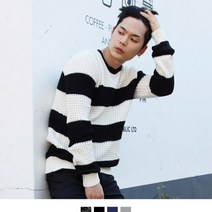남자 데일리 스트라이프니트 남녀공용