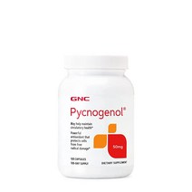 GNC Pycnogenol Maintains Circulatory Health 지엔씨 피크노제놀 50mg 120 캡슐, 기본, 1개