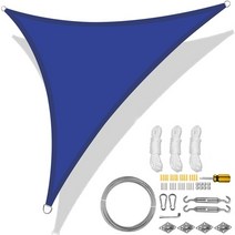 차양막 그늘막 컨테이너하우스 차광막 테라스가림막 어닝 옥상 캐노피천막 280gsm 98, 47pcs 키트가있는 파란색, 2x2x2m