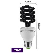 자외선살균기 방역소독기 자외선소독기 E27 15/20/30/40W UV 자외선 형광 블랙 라이트 CFL 전구 램프 220V, 09 Spiral 20W_01 12V