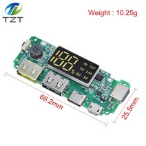 듀얼 USB 5V 2.4A 마이크로/ C 휴대 보조베터리 18650 충전 리튬 배터리 충전기 회로 보호