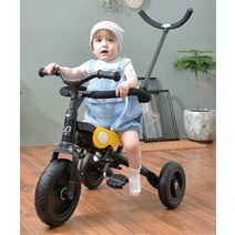 돌선물 유모차형 세발자전거 4in1 yellow 유아선물