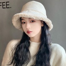 스타일 뽀글이 벙거지 여성 방한 털모자 겨울 버킷햇 예쁜모자