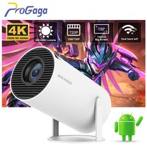 TV 모니터 빔 프로젝터 거치대 미니 빔 프로젝터 progaga 프로젝터 4k android 11 wifi 200 ansi allwinner h713 hy300 bt5.0 x