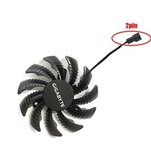 기가바이트 AMD 라데온용 쿨러 팬 R9 290X WINDFORCE 3X 비디오 카드 75mm T128010SM PLD08010S12H 2 핀 3, 01 2PIN