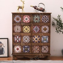 문갑 나비장 협탁 엔틱 서랍장 수납장, 9 그리드 베이킹 컬러 B