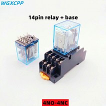 릴레이 스마트 릴레이모듈 1PCSMY4NJDPDT 소형 코일 Generalelectromagnetic 중간 릴레이 스위치 14PinWith, 01 1pcs   CD12V_02 Has socket