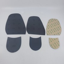 37 셀프 밑창보강 대중소 구두 전용 재단 비브람 3m 미끄럼방지패드, 블랙(앞1미리/뒤2미리/4조각)
