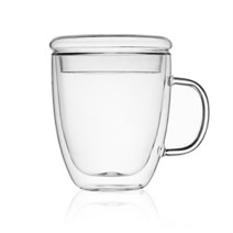 로하티 바오 뚜껑 유리컵 430ml 머그컵 음료 커피 투명 내열 유리 생활 잡화 주방 위생 용품, 상세페이지 참조