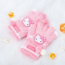 헬로키티 핑크 하트패턴 폼폼방울 오지 날개사장갑장갑 아동장갑 유아장갑 어린이장갑 겨울장갑 털장갑 니트장갑 손가락장갑 스키장갑 아동스키장갑
