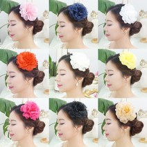 살롱드메리 셀프 웨딩 헤어핀 꽃한송이 한복 혼주 뒤꽂이 올림머리장식(16color)