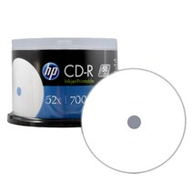 HP 정품 CD-R 프린터블 케이크 50장 700MB 52배속, HP CD-R 프린터블 케익 50장 700MB 52배속