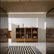 Sunshine 주방수납장 그릇장 그릇서랍장 주방장 낮은 원목 800