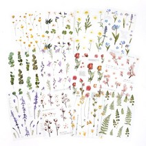 압화스티커 12종 [3151]/ 압화 플라워 꽃 다꾸 포인트 스티커 만들기 꾸미기, 09.아이리스