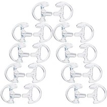 HYS Soft Larger Earmold Replacement Ear Pieces Flexible Open Insert Buds for Walkie Talkie 2 Way Rad, Clear-9 Pairs(Left&Right)