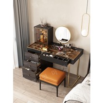 2023 신제품 가벼운 고급 럭셔리 화장대 간단한 여러가지 다기능 다용도 메이크업 침실 보관 수납 스툴, A