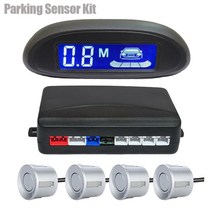 포터후방센서 사각지대 후진음 지게차후방감지기 Parktronic-LED 주차 센서 키트 다중 레이더 백라이트, 07 Silver