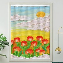 반창 작은창 암막커튼 자취방 원룸 커튼 간이 스몰 펀칭 프리 윈도우 숏 차광 침실 대여 선바이저 레버 oil