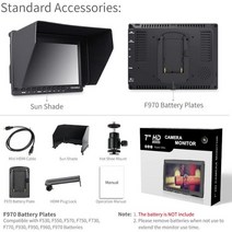 프리뷰모니터 필월드 FW759 7 인치 DSLR 필드 4K HDMI HD 비디오 지원, 기준, 협력사, 1.Standard