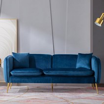 럭셔리 3인용가족소파 그린색 심플 거실 아파트소파 더블 오렌지 브라운, 블루(스웨이드)