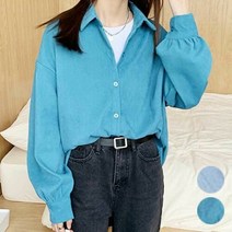 협력브랜드 코듀로이 여자 롱셔츠 긴팔 데일리 캐주얼 데이트코디