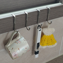 주방행거레일 행주 앞치마 조리도구 걸이 스텐 1+1