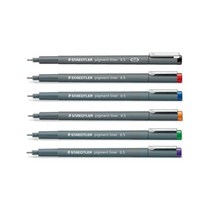 스테들러 피그먼트 라이너 308 라인펜 얇은펜, 2.0mm(납작)-블랙