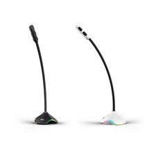 제닉스 STORMX RGB PC 게이밍 USB 스탠드 마이크, 블랙