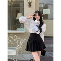 더블버튼블라우스 화이트 셔츠 여성 봄 가을