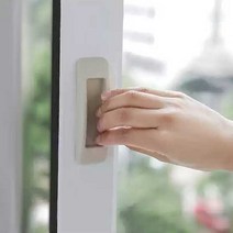 살림일기 접착식 베란다 창문 손잡이(4P), 문손잡이 - 화이트(2P) + 그레이(2P)
