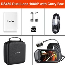 산업용 1080P 듀얼 렌즈 4.5in IPS 스크린 배관내시경카메라 LED 조명자동차 하수구용 32GB TF, 협동사, 5m, 듀얼 렌즈 1080P HD