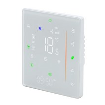 EU 히터 쿨러 스마트 온도 조절기 WIFI 100% 0-10V 비례 제어 밸브 24 파이프 3 고속 작동 Alexa Google 홈, 01 White_05 24V 4P 3speed