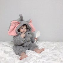 [바로배송] 코끼리후리스슈트 / 아기 방한복 방한슈트 귀여운 아기옷