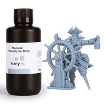 ELEGOO 3D 프린터 LCD UV 표준 포토폴리머 레진, 회색 500g