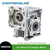 웜기어 감속기 모터 STEPPERONLINE-웜 기어 박스 NMRV040 감속기 입력 14mm 출력 5:1 Nema 34 모터에 적합, 06 Ratio 50 to 1_01 NMRV40