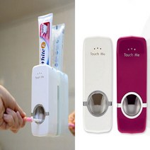 혀누닷컴 욕실 자동 치약 디스펜서 치약짜는기계 치약쉽게짜기 치약디스펜스 치약쉽게짜는기계, 흰색