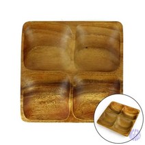 아카시아 정사각 4절 중 우드볼 디저트볼 원목그릇 샐러드볼