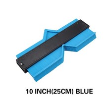 목공 윤곽 게이지 절단 템플릿 목재 측정 눈금자 건설 도구 자, 10 Inch Blue