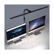 SOMAYO LED 가정용 회의 조명 24W 가장 밝은 LED 작업대 사무실 조명-5가지 색상 모드 및 5가지 조광 눈 보호 모니터 스튜디오 판독용 현대식 책상 램프, b-black