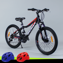 헬멧증정 듀마 프리스타일 22인치 알루미늄 시마노 21단 주니어 MTB 초등학생 어린이자전거, 루키 블랙, 페달링 출장요청(수도권 별도요금청구), 체리핑크