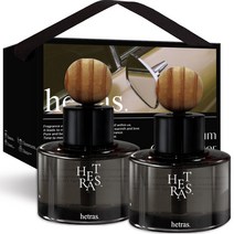 헤트라스 차량용 디퓨저 60ml x 2p 리본끈 선물세트, 2개입, 허그솝향