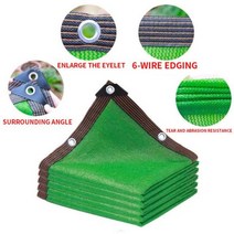 두꺼운 12 핀 90% 음영 비율 자외선 방지 HDPE 검은 색 음영 그물 야외 퍼걸러 자동차 차고 비 창고 음영 그물, 4x6m, 초록