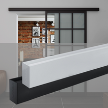 WJ 벽면 슬라이딩도어 레일 댐퍼 호차 미닫이문 포켓도어, 벽면 화이트2M+양방향댐퍼