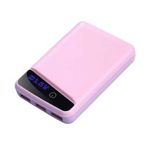 가전제품 전자기기 핫 3 Pcs 18650 배터리 충전기 커버 보조베터리 케이스 DIY 박스 USB 포트, [03] 분홍색