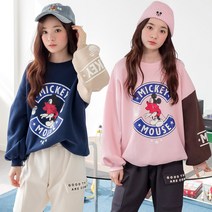 더루비 헬로미키 기모 맨투맨 티셔츠