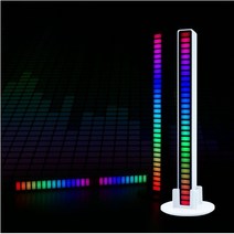 1 1 음악소리반응 사운드 댄싱 USB연결 5V RGB 이퀄라이저 LED 스틱바 무드등 뮤직라이트 실내 인테리어조명, 블랙 블랙
