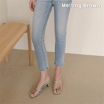 로즈블로썸 멜팅브라운 여성 데일리 스트랩 미들굽 슬리퍼 5color (8398881)