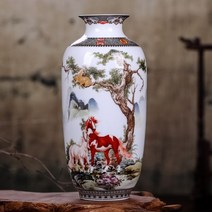 피규어 장식상 인테리어 소품 조각상Jingdezhen 세라믹 꽃병 빈티지 중국 전통, F