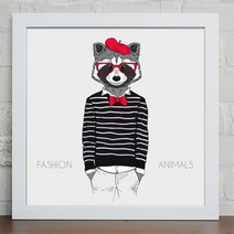 아트박스/꾸밈 cw416-패션애니멀_남성캐쥬얼02, 블랙/4타입-멧돼지